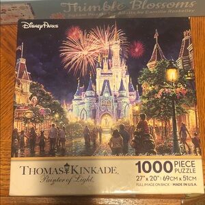 Thomas Kinkade Disney Parks Castle Puzzle with Fireworks